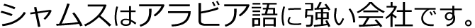 シャムスはアラビア語の翻訳に強い会社です。